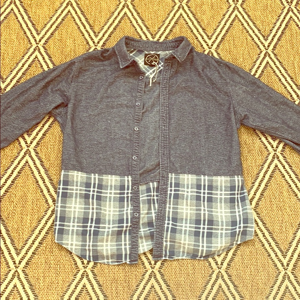 Jean button-up, long sleeve